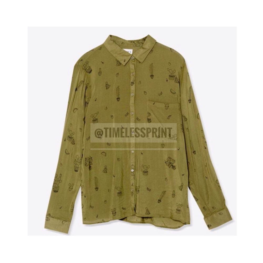 ASOS Military Green Button Down Shirt
